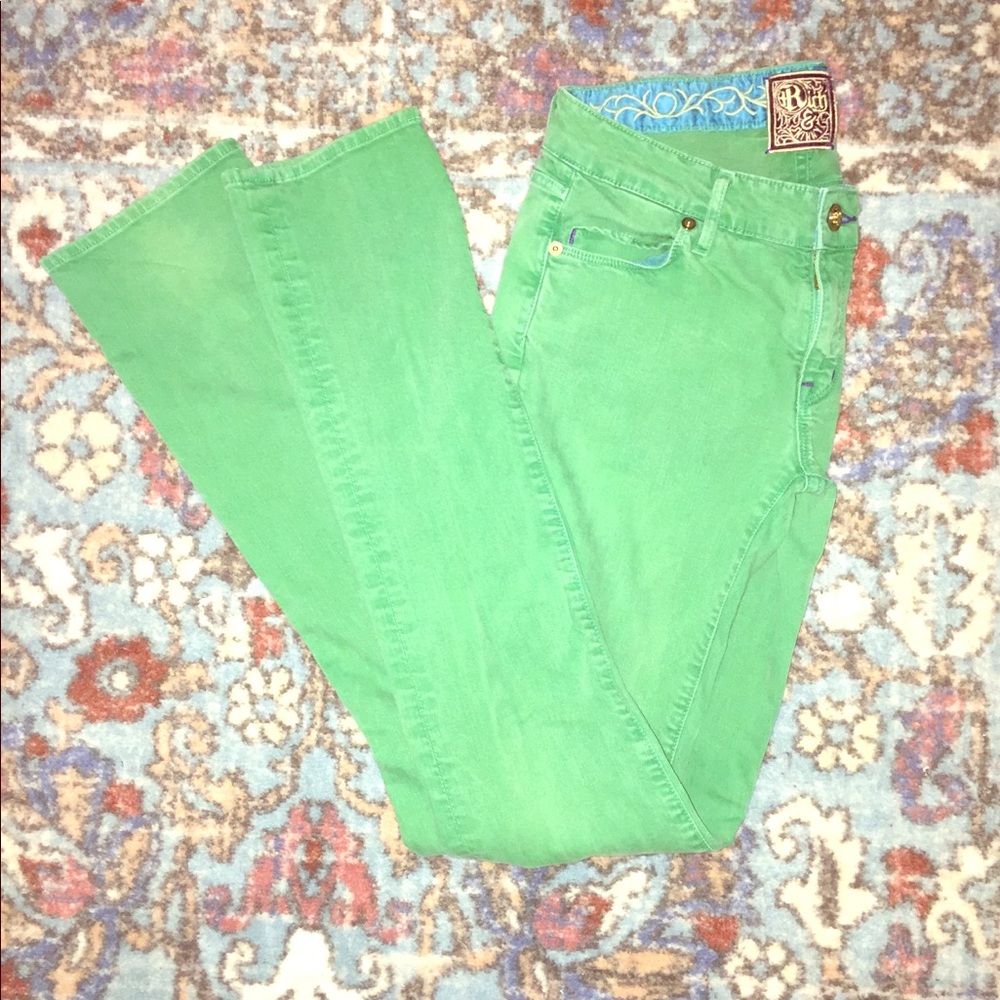 Rich&Skinny Brand. Green jeans.